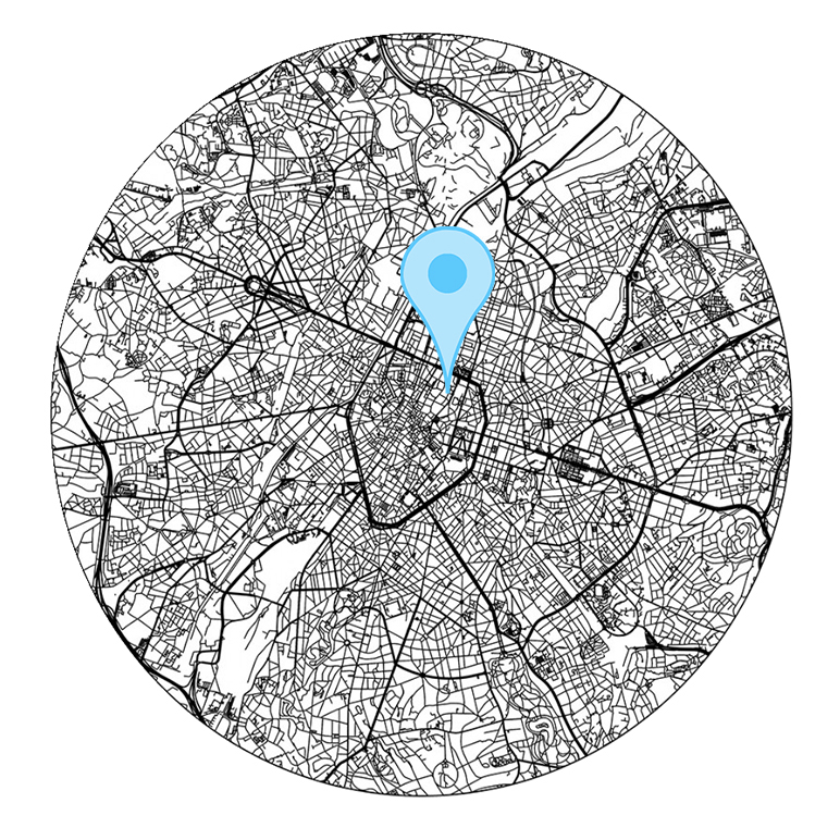 map topo Brussels