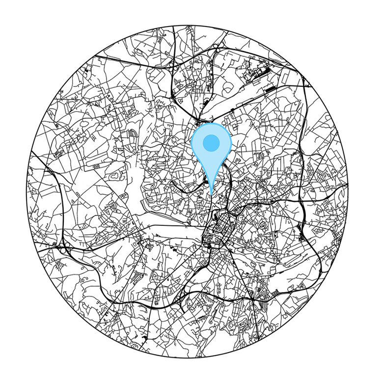 map topo Charleroi